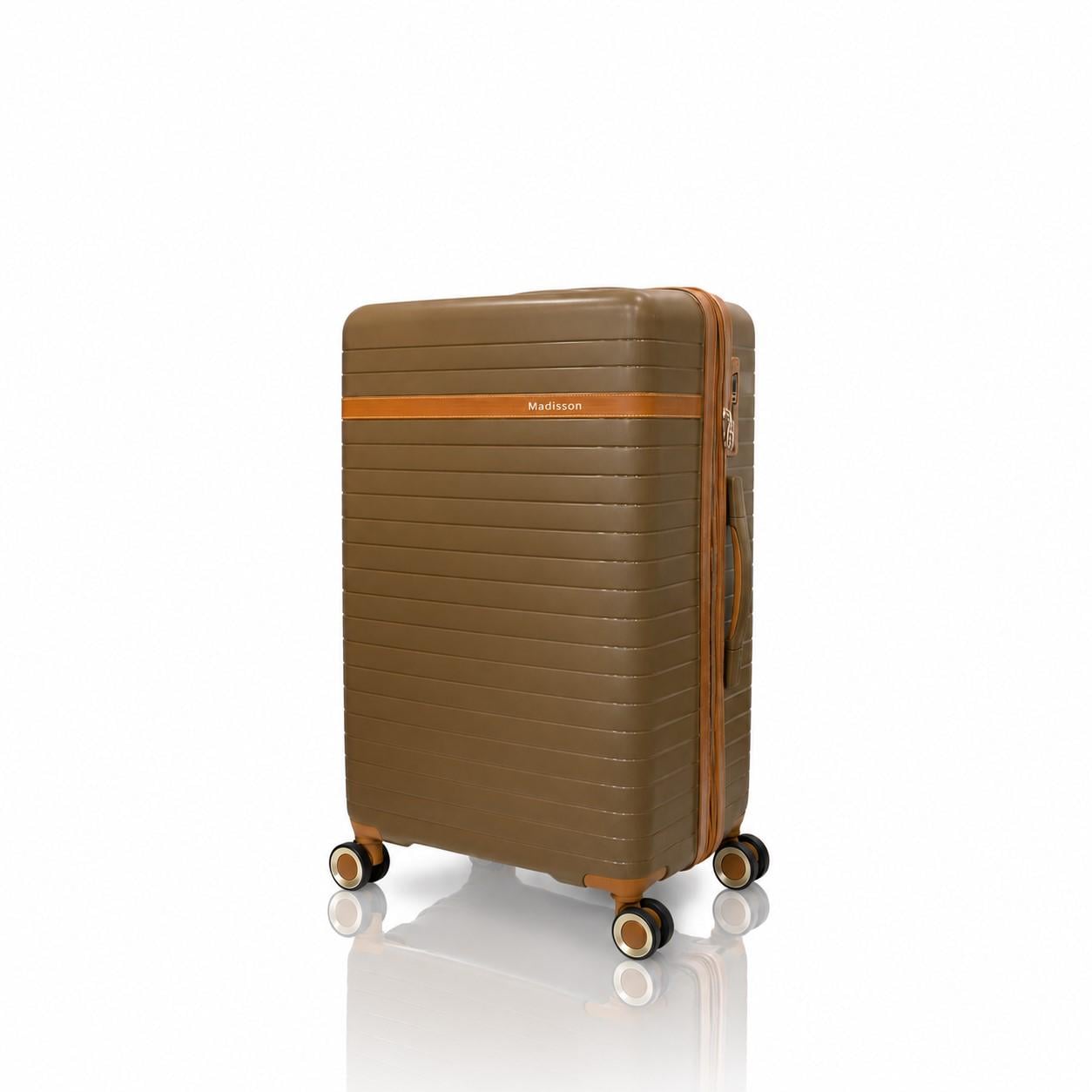Чемодан с расширением Madisson 63703 маленький 37 л Коричневый (63703-S-Brown)
