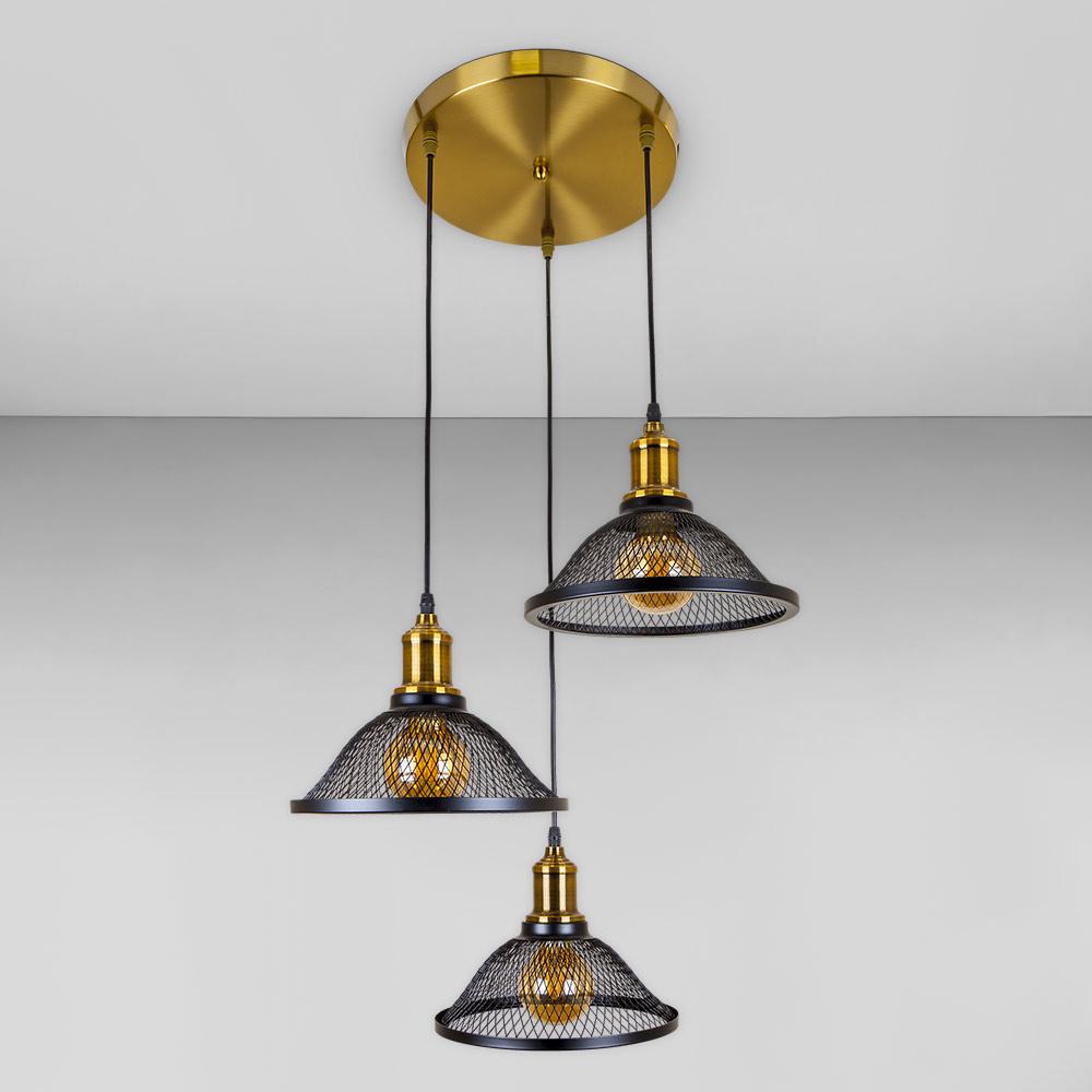 Люстра подвесная Лофт Light House LS-18622-3 BRZ/BK 300 Бронзовый/Черный