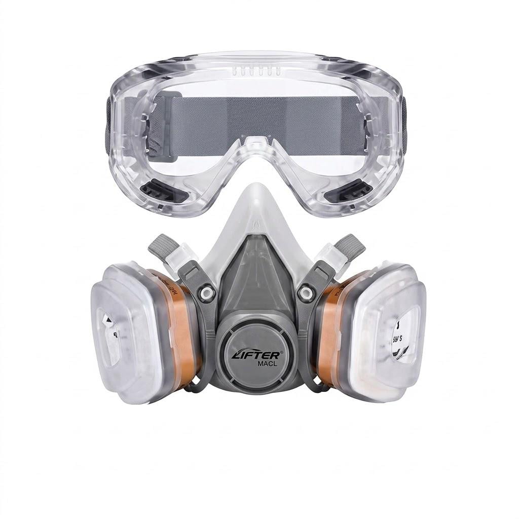 Респіратор багаторазовий AirGearPro G-500 з фільтрами A1P2 та захисними окулярами (34087476)