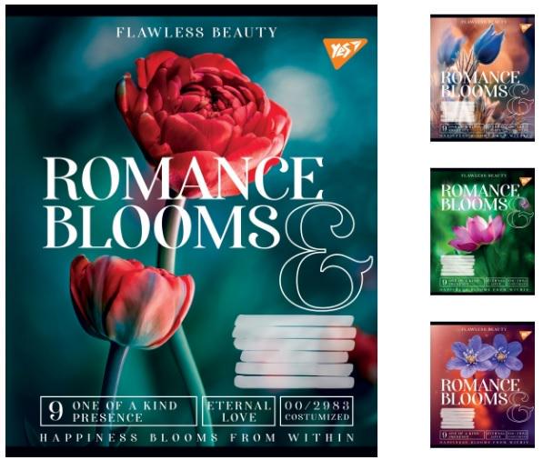 Зошити учнівські у лінійку YES Romance blooms 18 арк. 25 шт. в уп. (MTT-163160) Зошити учнівські у лінійку YES Romance blooms 18 арк. 25 шт. в уп. (MTT-163160)