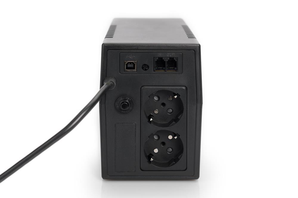 Джерело безперебійного живлення Assmann UPS LINE-INTERACTIVE 600VA DN-170063 360W Black - фото 3