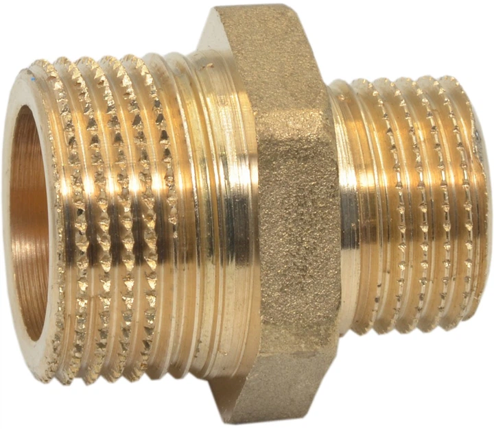 Ниппель редукционный Pattaroni РЗЗ 1/2x3/4" латунь (F591R005) Ниппель редукционный Pattaroni РЗЗ 1/2x3/4" латунь (F591R005)