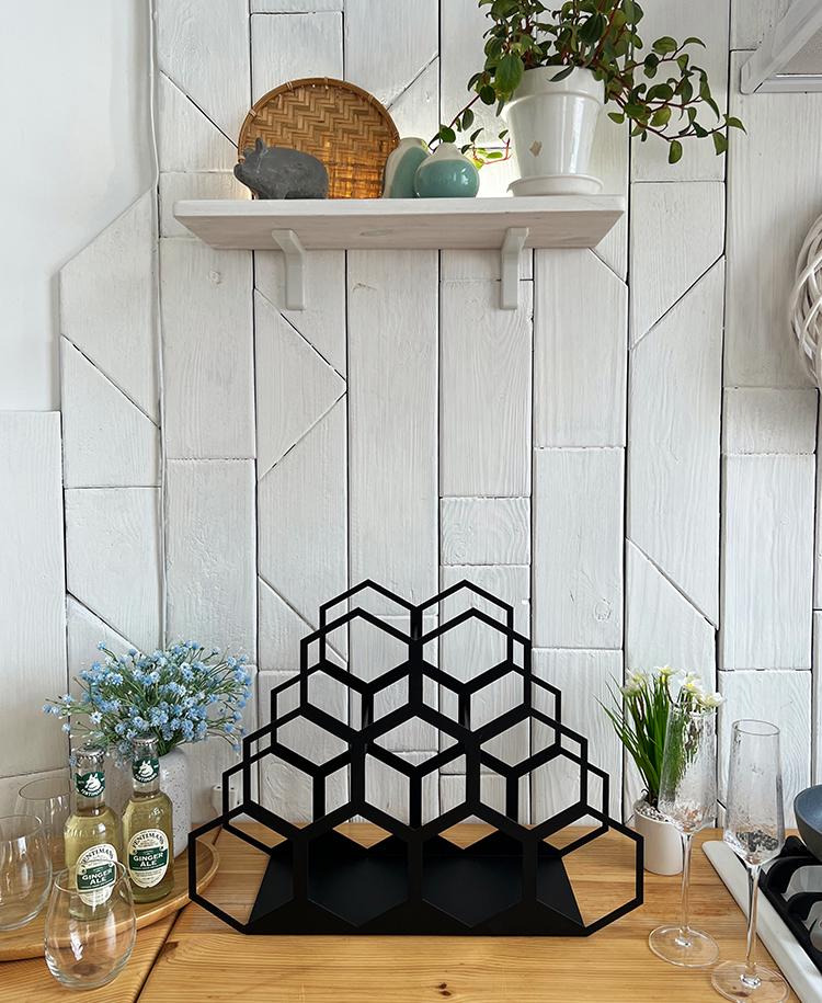 Подставка для вина NC Home Соты на 9 бутылок (110190) - фото 3 Подставка для вина NC Home Соты на 9 бутылок (110190) - фото 3