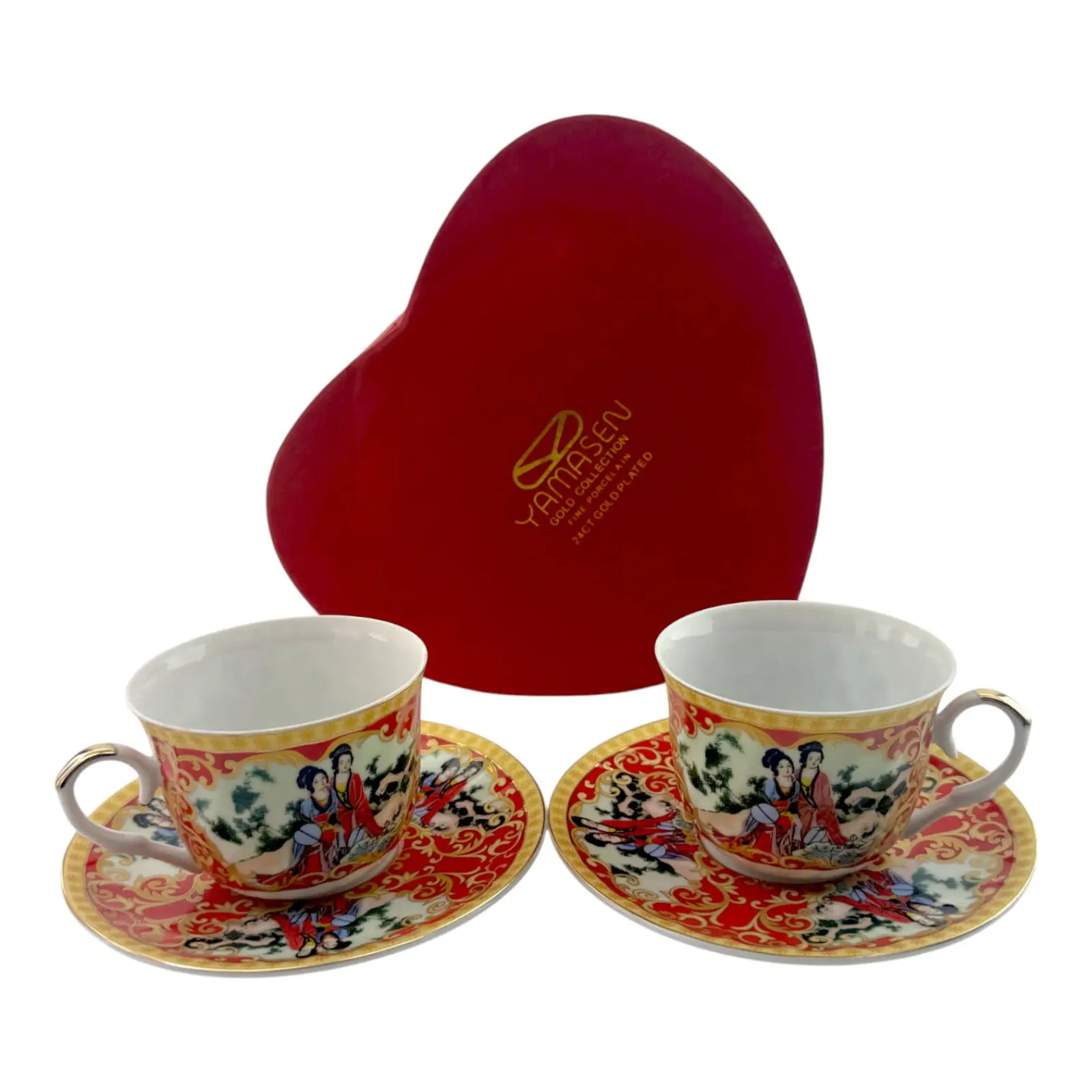 Сервіз порцеляна дівчата 2 чашки 200 мл/2 блюдця d-14 см (24414N)