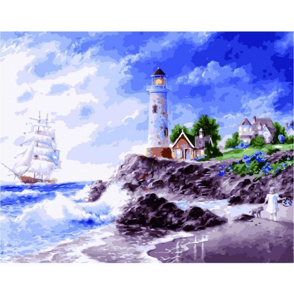 Набір для розпису за номерами Strateg Морський пейзаж 40х50 см (VA-2636-mt) Набір для розпису за номерами Strateg Морський пейзаж 40х50 см (VA-2636-mt)