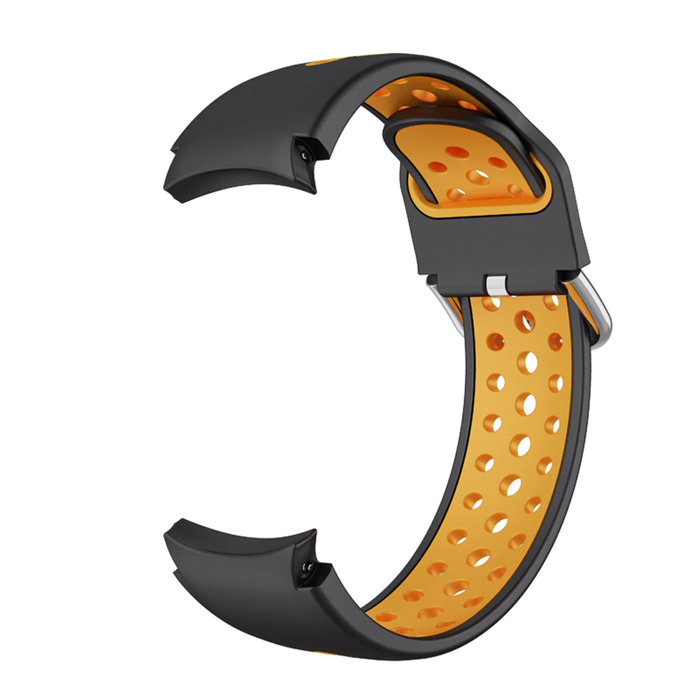 Ремешок силиконовый Watchbands Galaxy Uniq для Samsung Galaxy Watch 5 44 мм Черно-желтый (EP11-2WB43640432)
