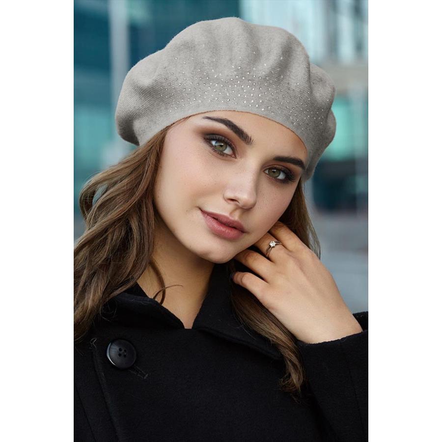 Берет женский двойной мягкий Braxton 5119-1 one size Серый