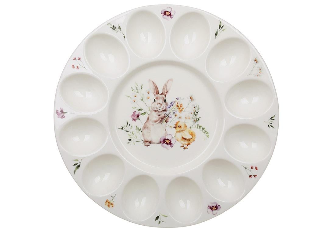 Страва фарфорова Spring Story для 12-ти яєць та Великодня 27 см (K221)