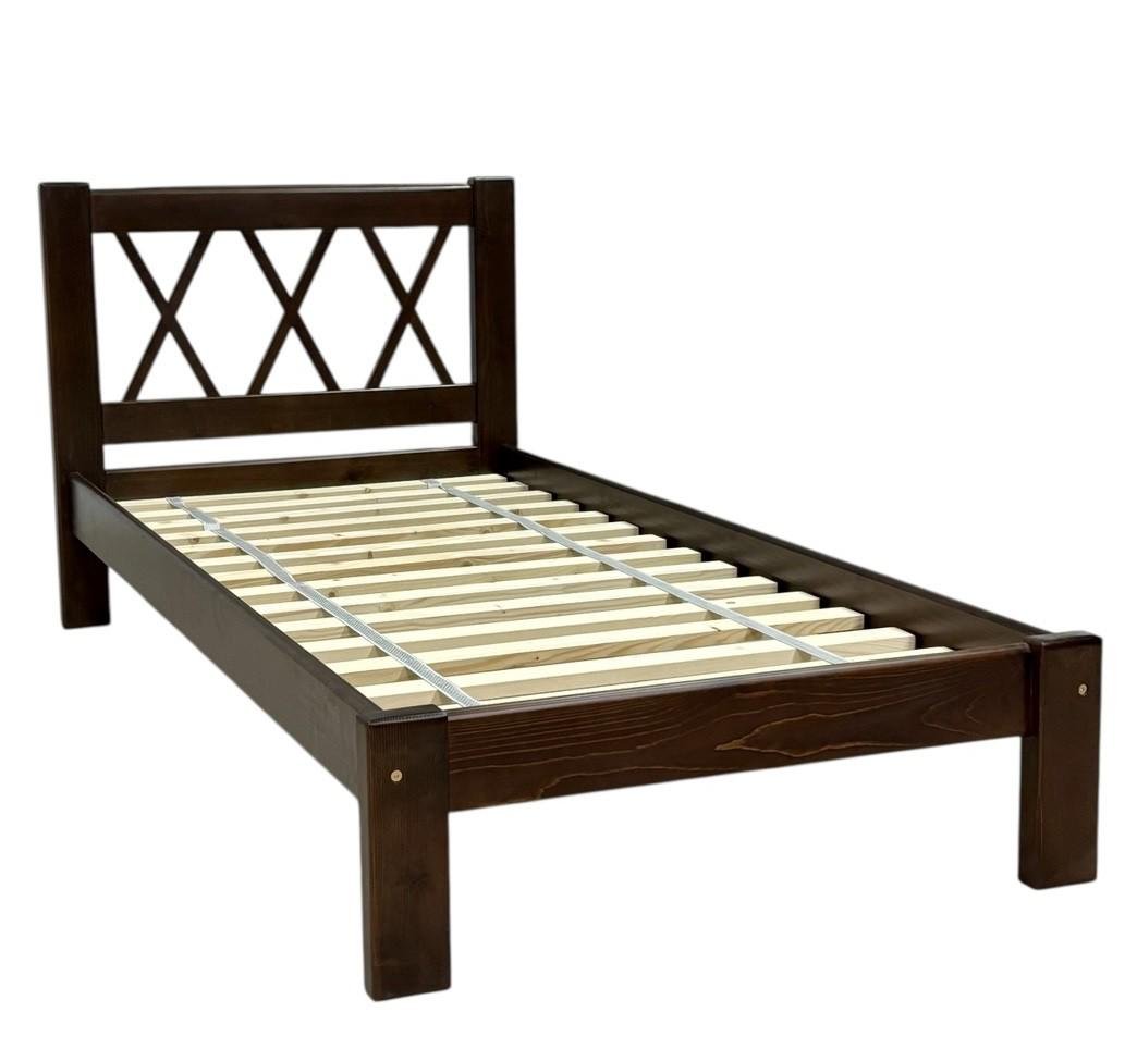 Кровать односпальная деревянная Скиф Л-132 100х210 см Орех (27337023)