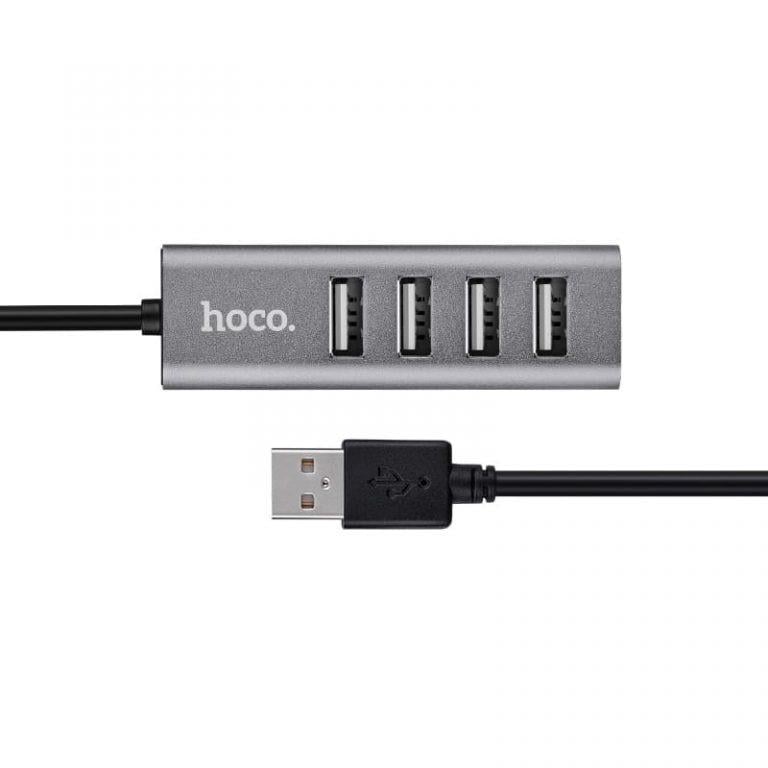 Перехідник HUB Hoco HB1 USB to USB 2,0 4 port 1 м Сірий (00000031109_2)