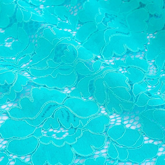 Ткань гипюр IDEIA Messina 1,4 м Бирюзовый (2200003981759)