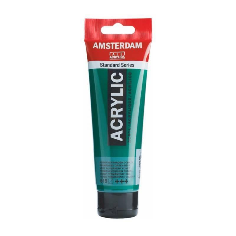 Акриловая краска Amsterdam Royal Talens 120 мл 619 Пермутровый зеленый темный (Az1-8712079158507)