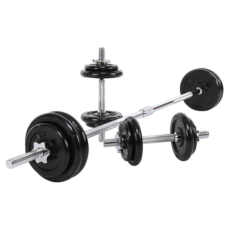 Набор гантелей со штангой 3в1 в кейсе TA-9641 25 кг Серебряный (56363258) - фото 5