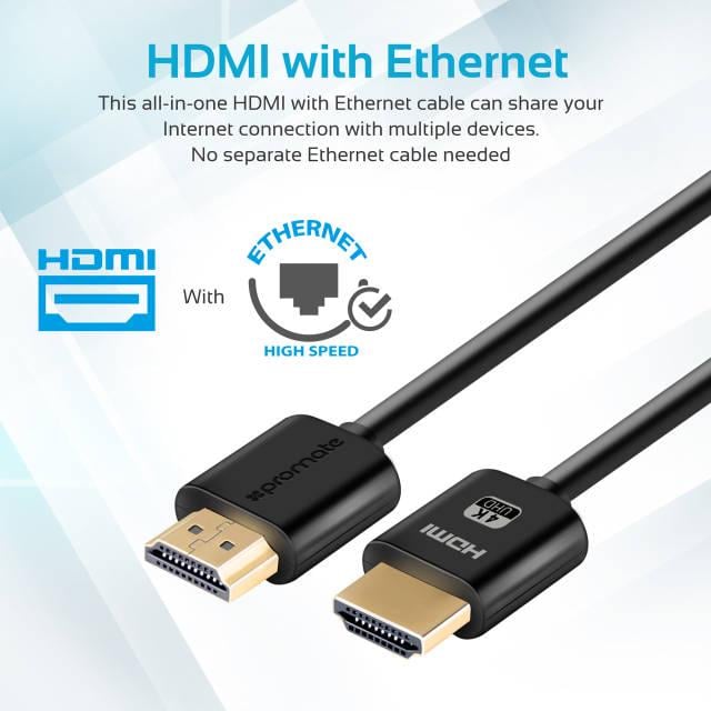 Кабель Promate prolink4k2-150 HDMI/HDMI v.2.0 1,5 м - фото 2