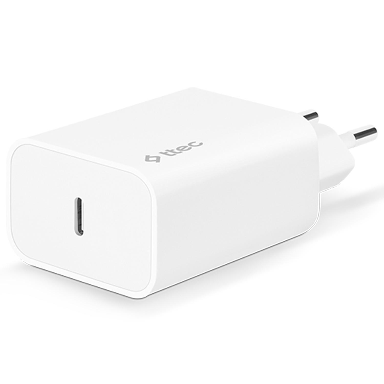 Зарядное устройство сетевое Ttec SmartCharger USB-C PD 30W White (2SCS26B)