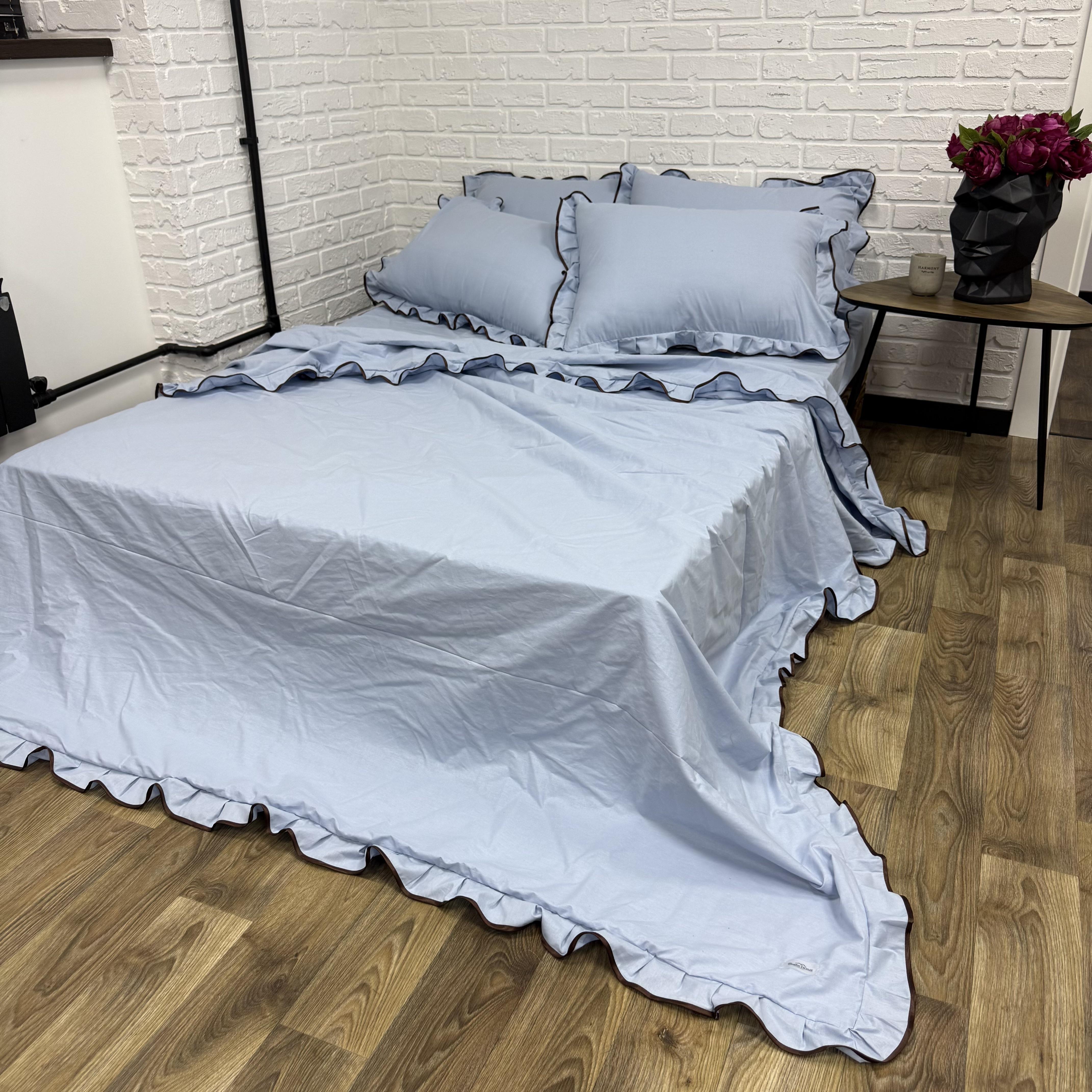 Комплект постільної білизни з рюшами та обрамленням Comfort Home полуторний