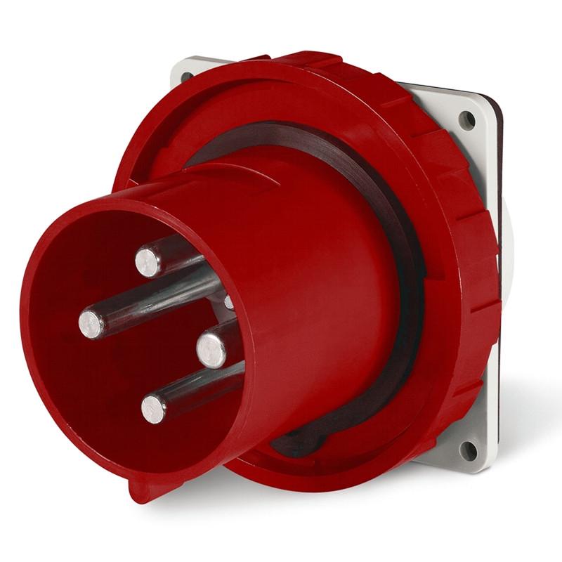 Силовая вилка ДКС Quadro 3P+PE 125А 400 В встроенная IP67 основа 114х114 мм (DIS24612596)