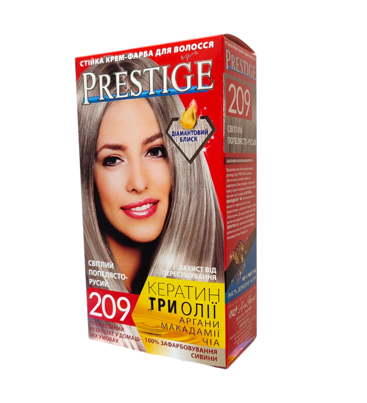 Краска для волос Prestige 209 Светлый пепельно-русый