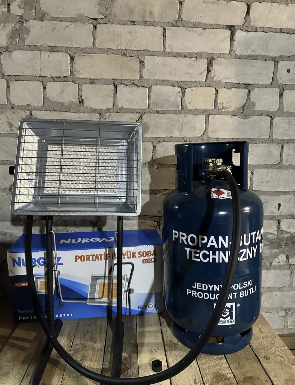 Обогеватель газовый 2в1 с баллоном 3.5 кВт 27 л