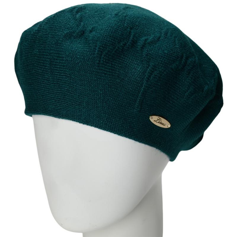 Берет жіночий Lirus Одрі подвійний вовняний Зелений
