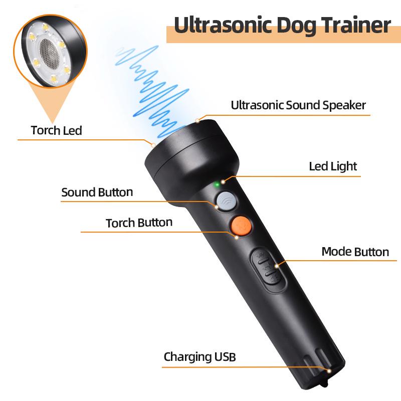 Отпугиватель ультразвуковой собак с фонарем Ultrasonic Dog Trainer (UL-70) - фото 3