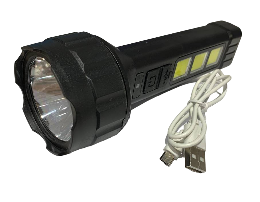 Ліхтар ручний з АКБ 18650 658 1 LED СОВ 3-режими пластик micro usb