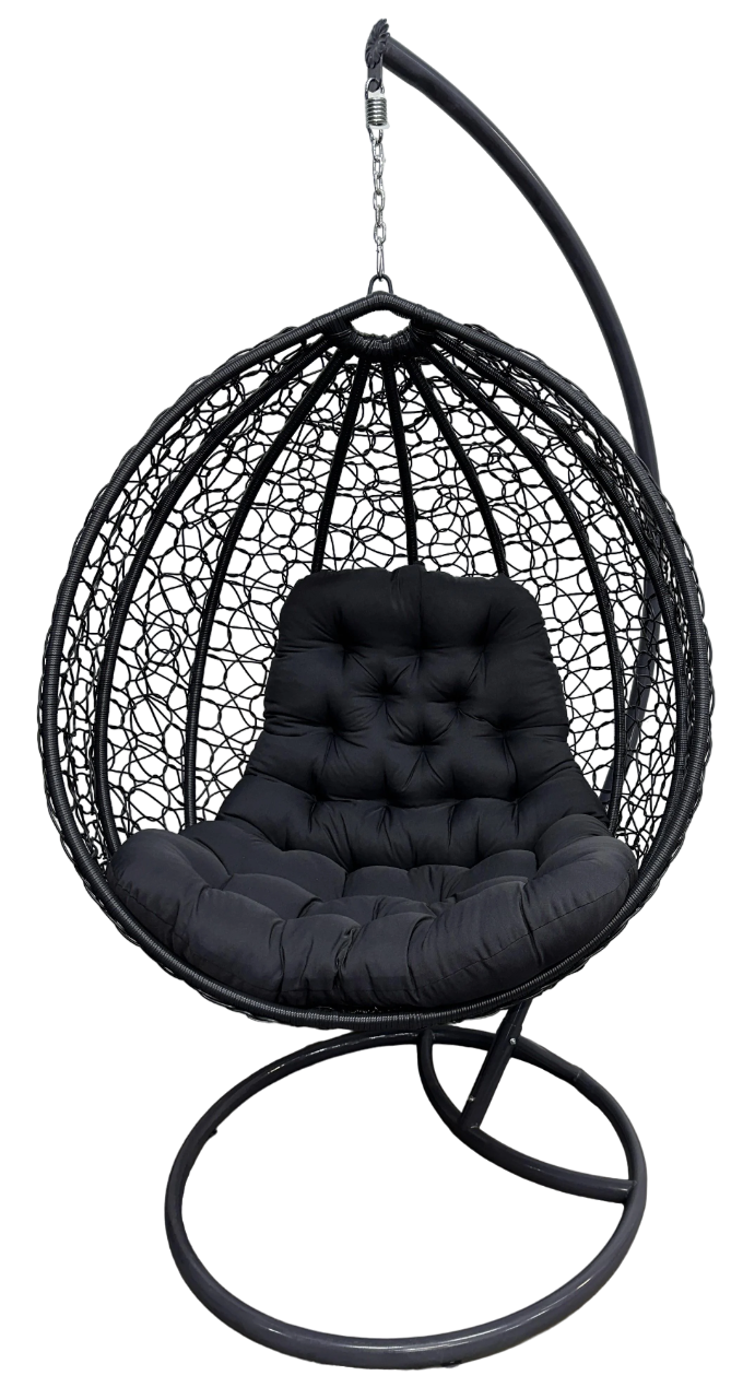 Крісло-кокон підвісне Garden з подушкою Чорний (15412279)