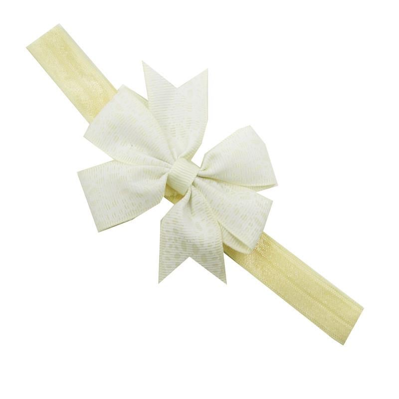 Повязка детская с кружевным принтом One size Айвори (8029/12)