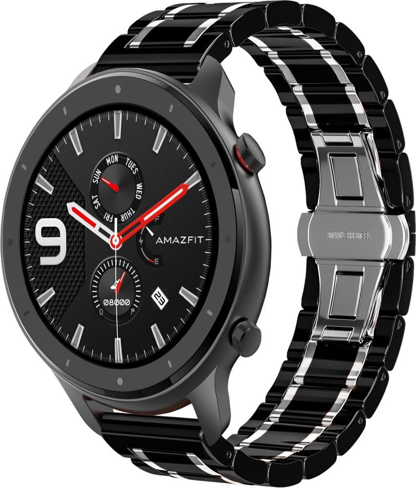 Ремешок керамический Ceramo для Amazfit GTR 47 мм Black/White (28703-1E) Ремешок керамический Ceramo для Amazfit GTR 47 мм Black/White (28703-1E)