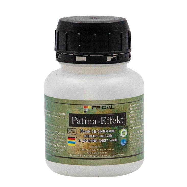 Патина декоративна для старіння металевих виробів Feidal Patina-Effekt ефект міді 0,1 л Зелений - фото 1