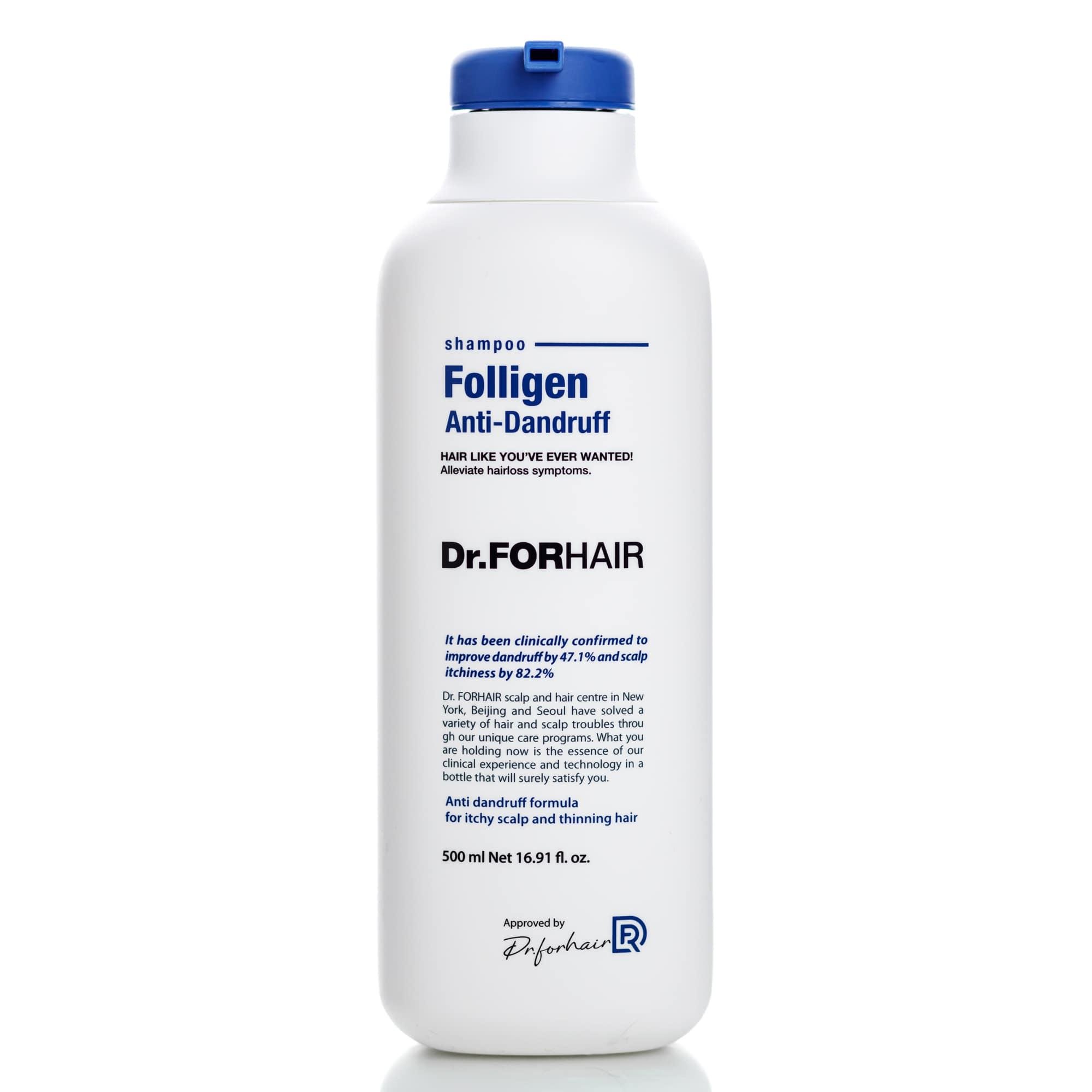 Шампунь від лупи для ослабленого волосся Dr.FORHAIR Folligen Anti Dandruff Shampoo 500 мл