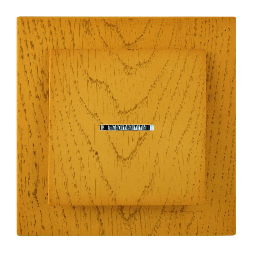 Вимикач одинарний з підсвічуванням Nilson Touran Дуб (00000007005)