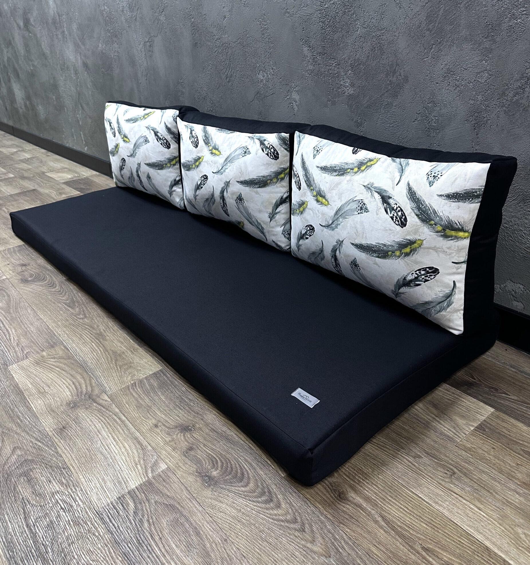 Комплект матрас с подушками Comfort Home Feathers green на поддоны/качели/каркасы/садовая мебель 120х60х40х5 см