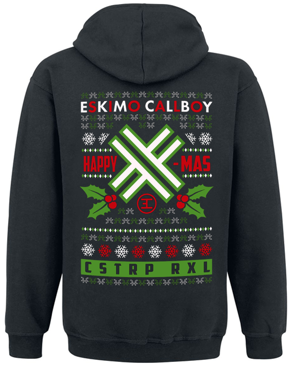Толстовка с молнией "Eskimo Callboy Happy X-Mas" L Черный (13416) - фото 2