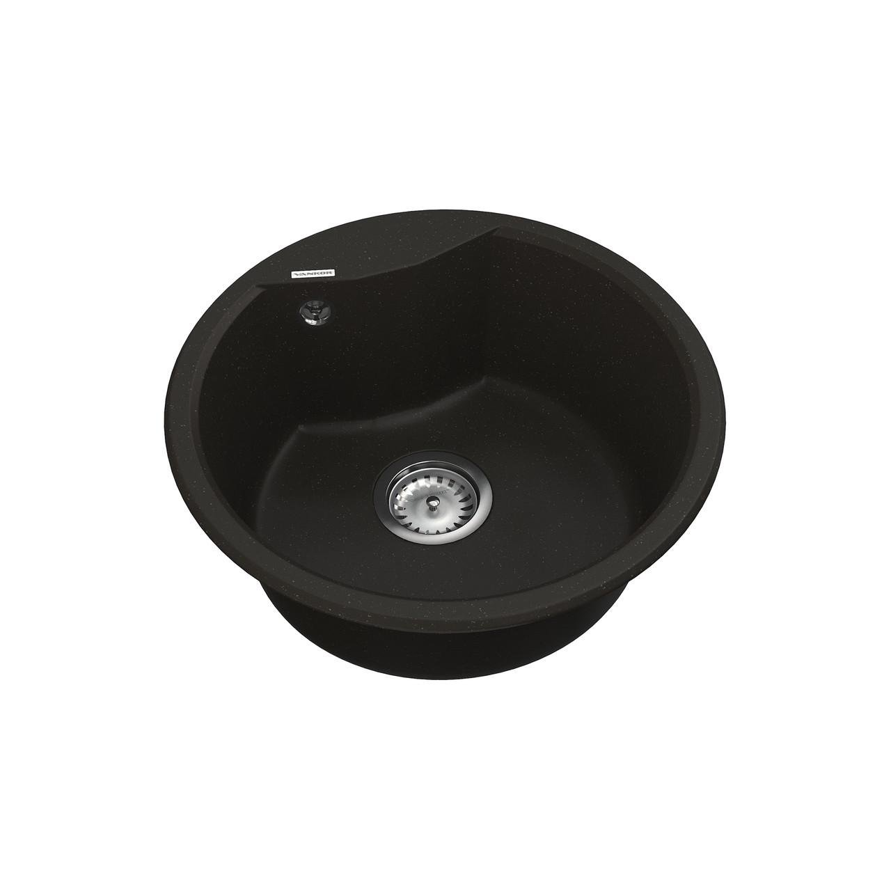 Кухонна мийка з сифоном Vankor Vena VMR 01.48 Black (1289) - фото 2