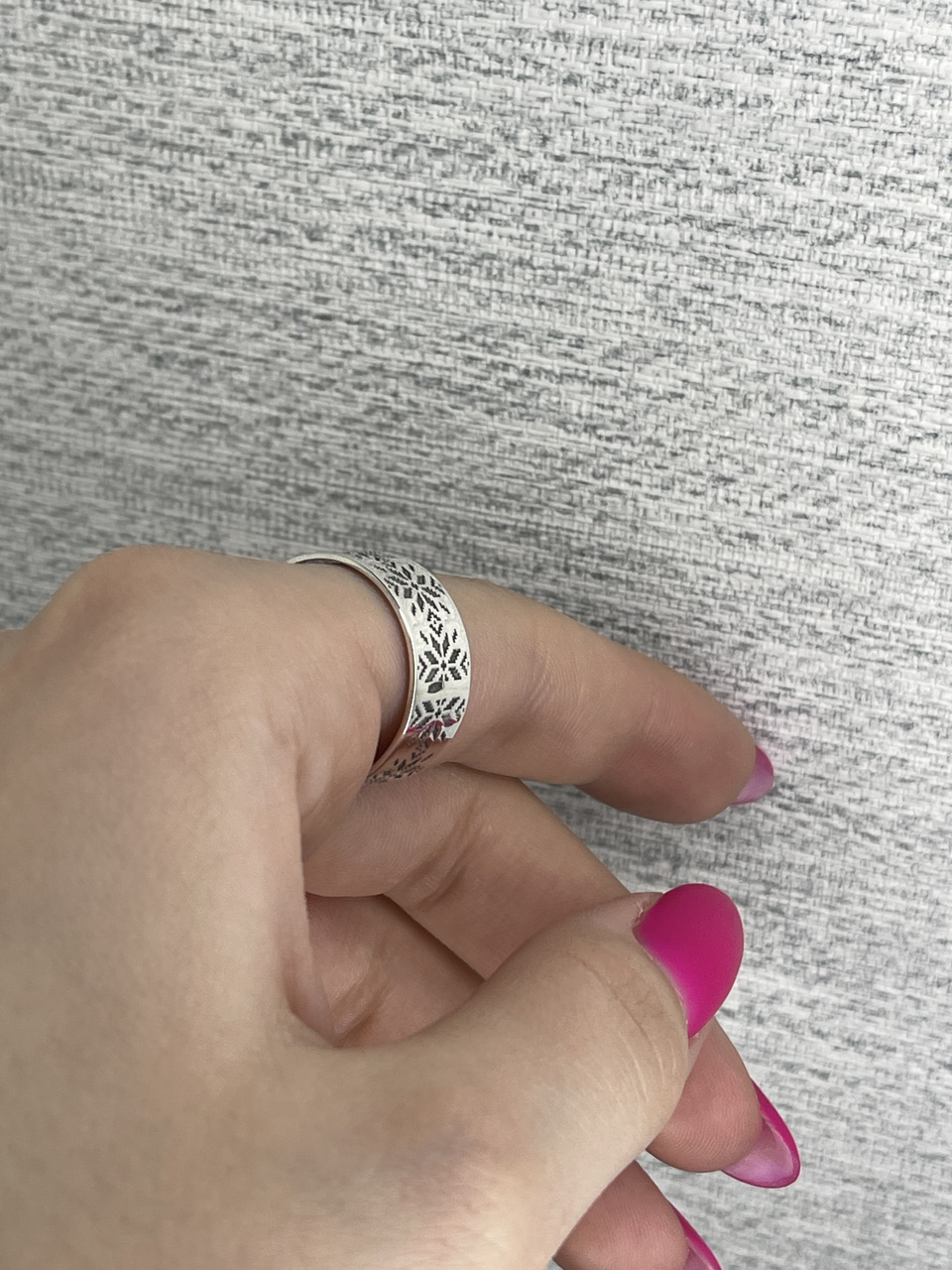 Каблучка-обручка Вишиванка Українська срібло 925° (30823310) - фото 4 Каблучка-обручка Вишиванка Українська срібло 925° (30823310) - фото 4