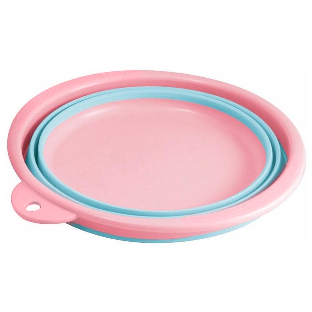 Таз-миска складаний пластиковий 23x20x8,5 см Рожевий - фото 13