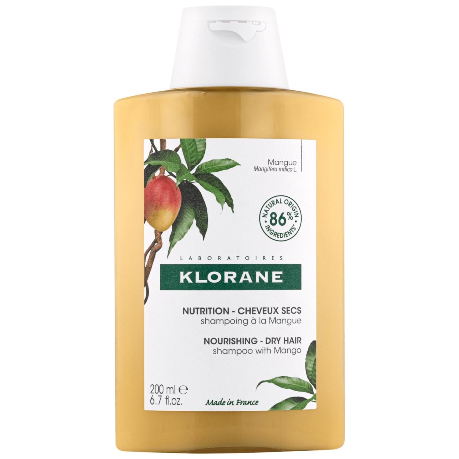 Шампунь для сухих и поврежденных волос Klorane Shampoo With Mango Butter с маслом манго 200 мл (28454345)