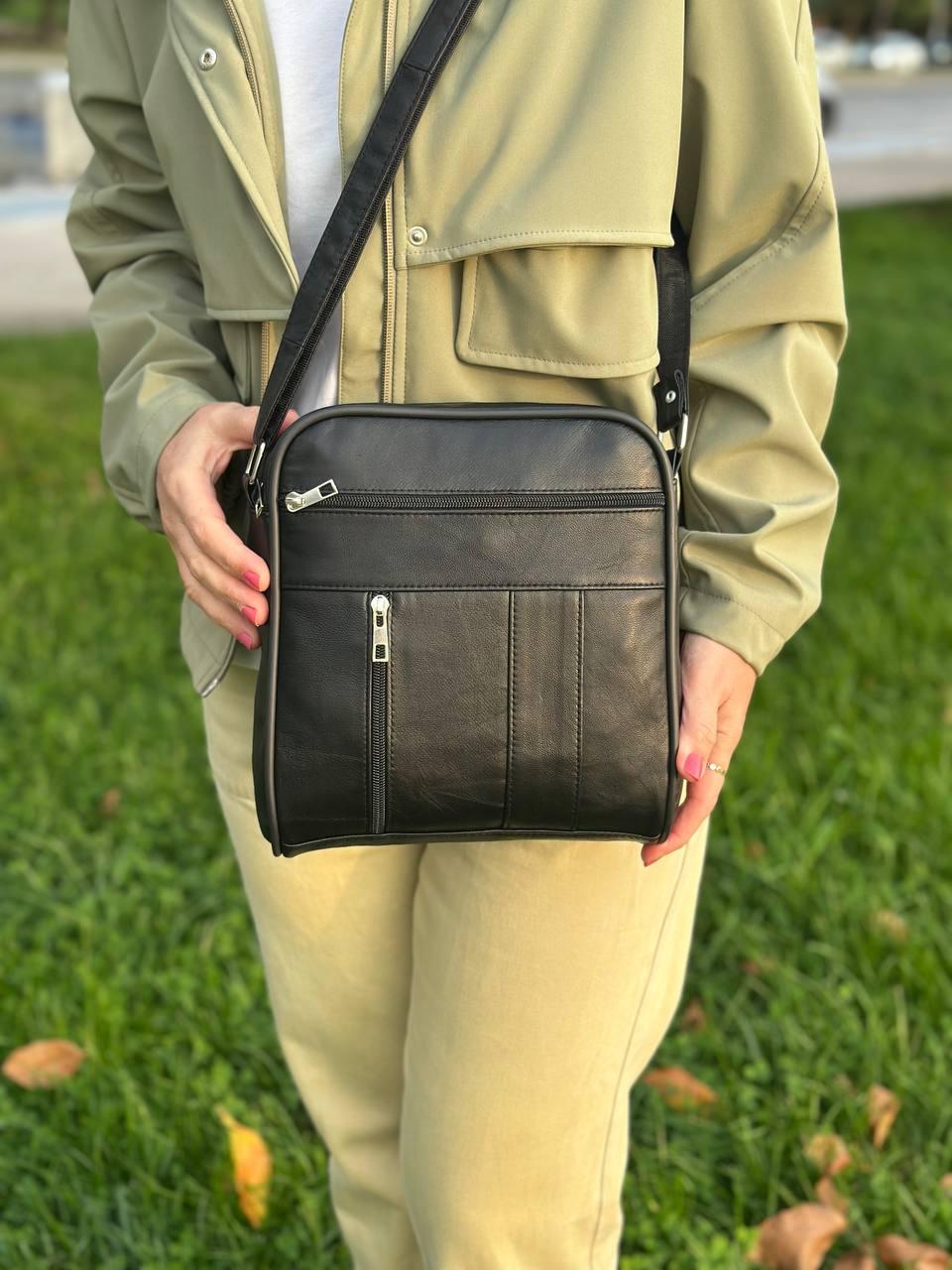 Сумка женская 102100 натуральная кожа Черный