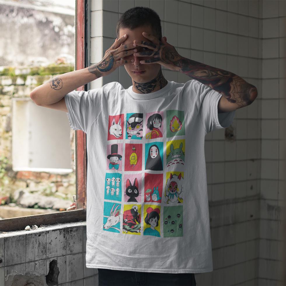 Футболка унисекс Spirited Away Collage 4XL Белый (0000009668)
