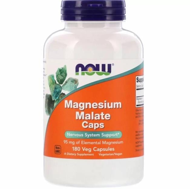 Микроэлемент Магний NOW Foods Magnesium Malate 180 Veg Caps