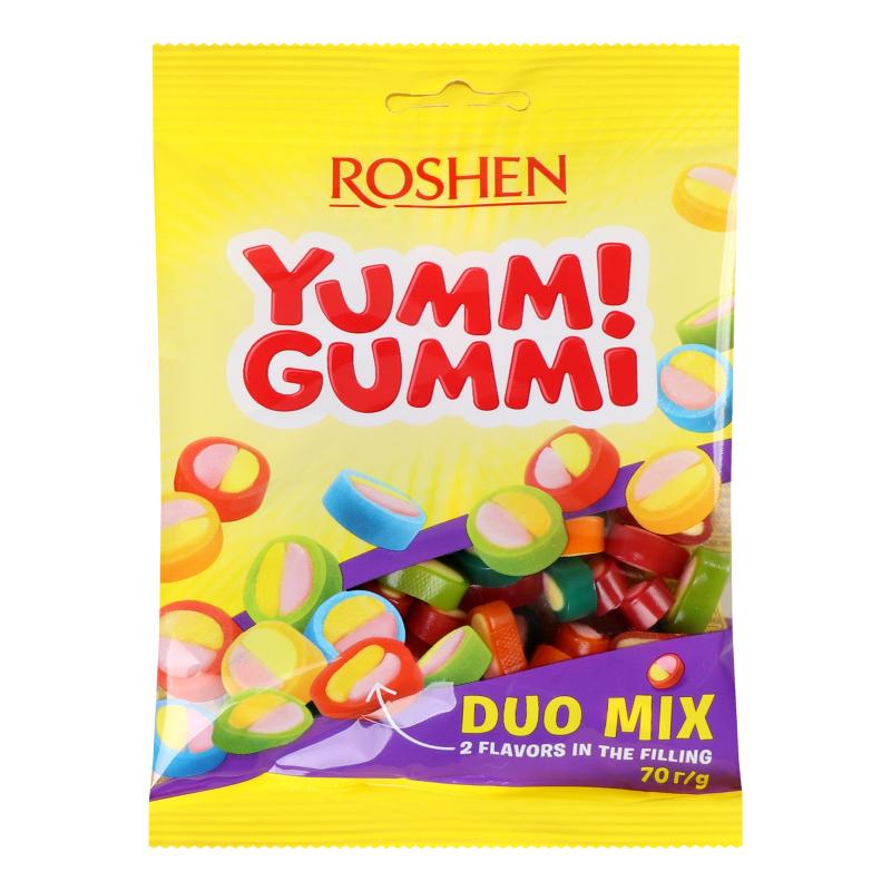 Цукерки желейні Duo Mix Yummi Gummi Roshen 70 г (4823077636295)