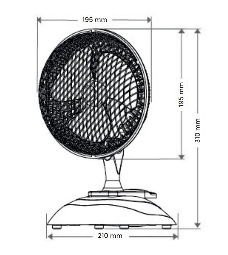 Вентилятор настольный Volteno VO0658 с зажимом (VO0658) - фото 5