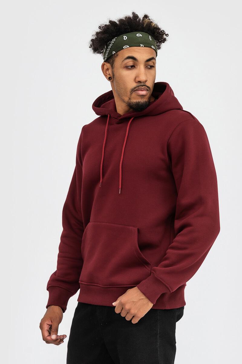 Худи утепленные RAY BASIC U0401 UNISEX S Бордовый - фото 2 Худи утепленные RAY BASIC U0401 UNISEX S Бордовый - фото 2