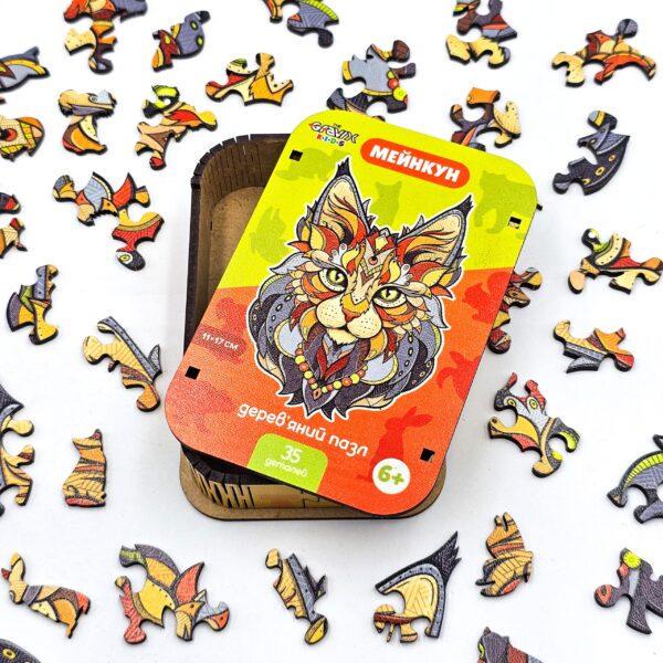 Пазл деревянный фигурный Мейнкун 35 дет. 11x17 см