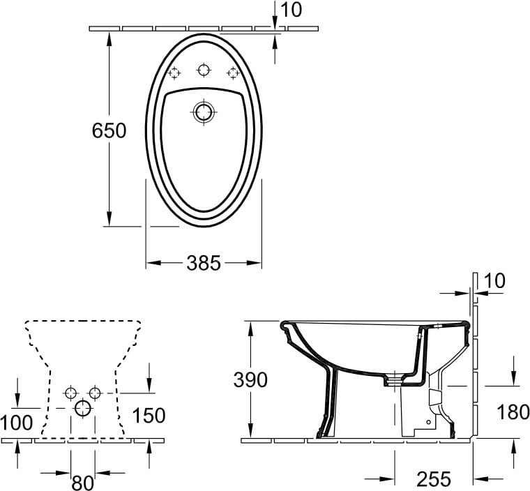 Биде Villeroy & Boch Amadea (748500R1) - фото 2