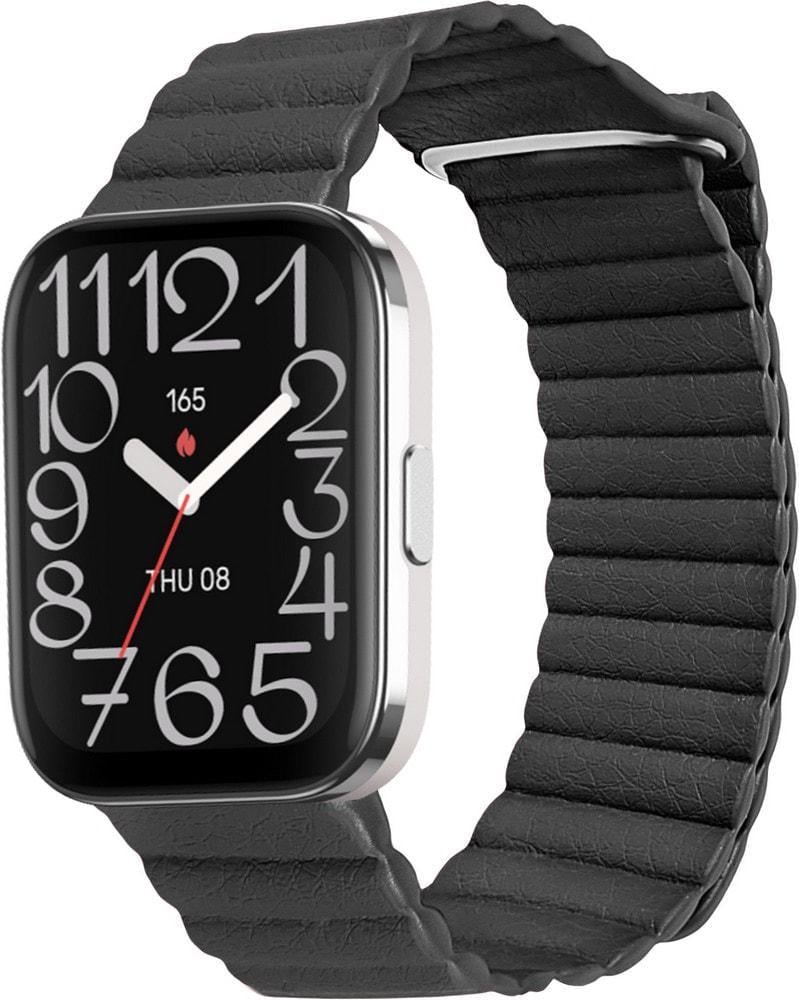 Ремінець шкіряний Genis для Amazfit Bip 5 Unity Black (37074-2B)