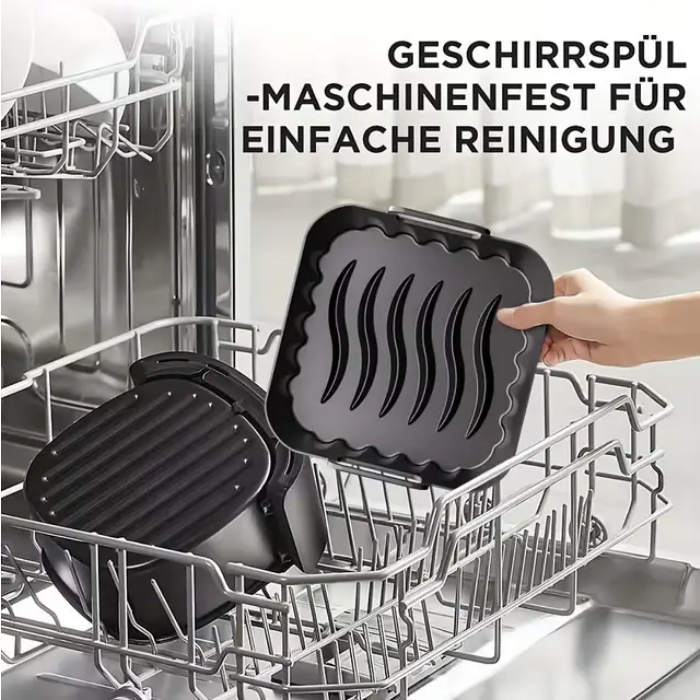 Форма силіконова квадратна UK-4777 для аерогрилю мультипечі та фритюрниці 17 см - фото 2