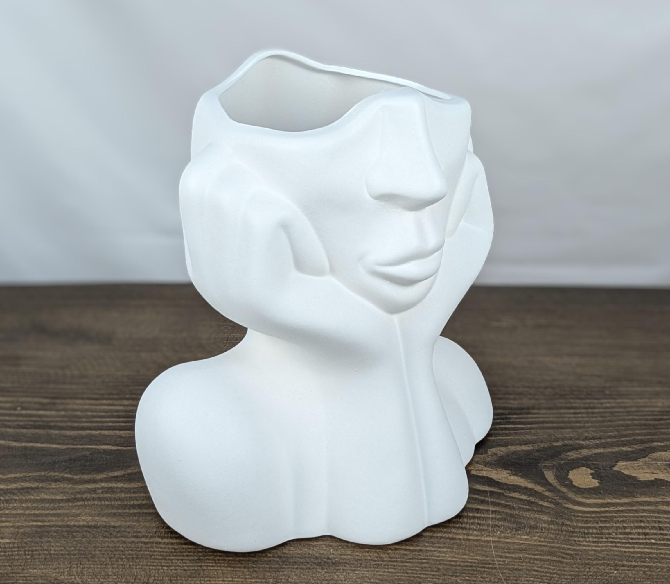 Ваза Nana ceramics Леді 22 см муар Білий - фото 2 Ваза Nana ceramics Леді 22 см муар Білий - фото 2