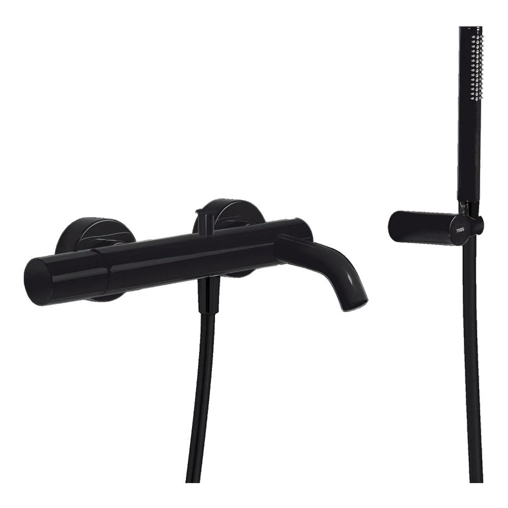 Смеситель для ванной Tres Study Exclusive с ручным душем Черный матовый (26117001NM)